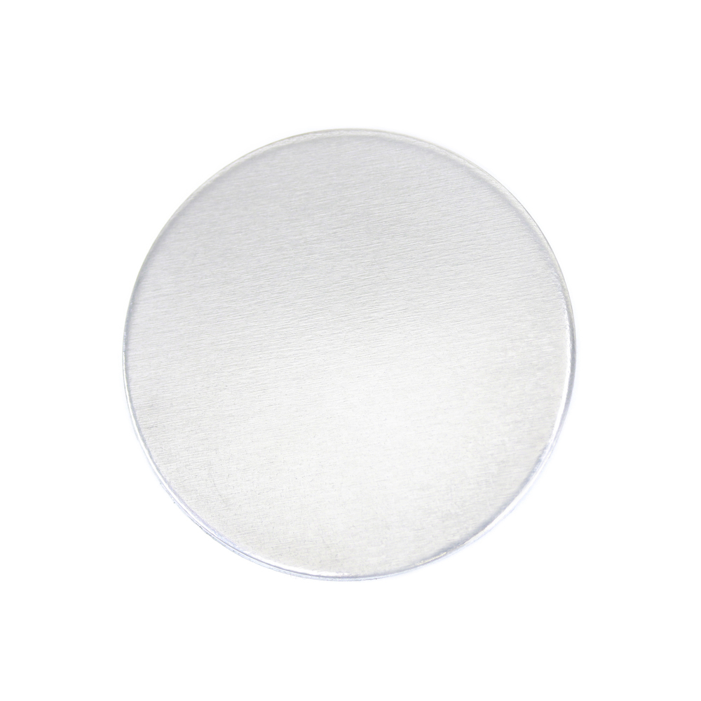 Metal Stamping Blanks Aluminum Round, Disc, Circle, 25mm (1"), 12g, Pack of 5 - Tumbled
